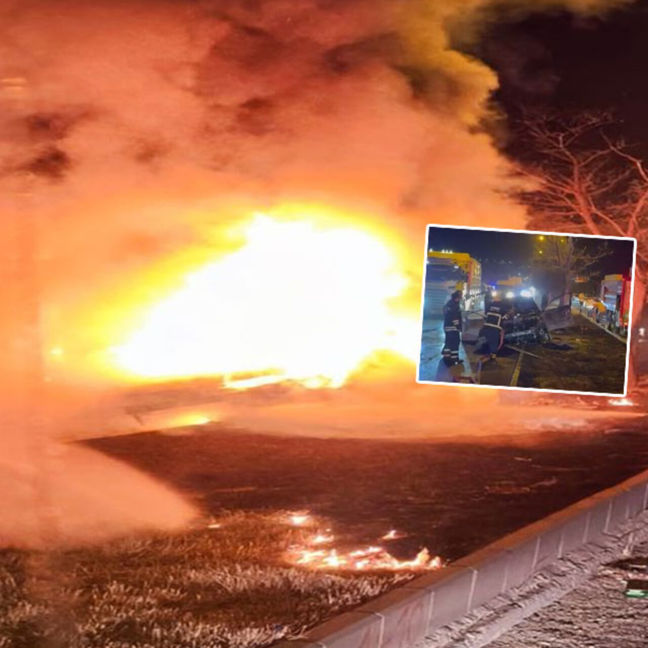 Kaldırıma çarpıp alev topuna döndü! 18 gün direndi!