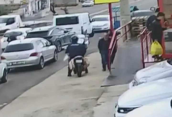 Gaziantep'te motosiklet sürücüsünün öldüğü kaza kamerada