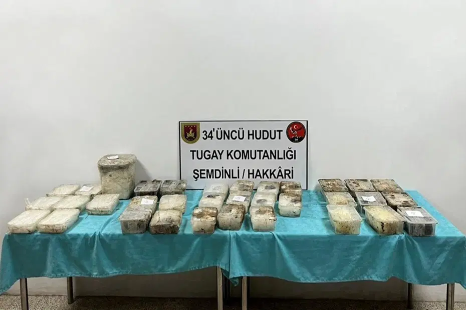 İran hudut hattında kilolarca uyuşturucu ele geçirildi