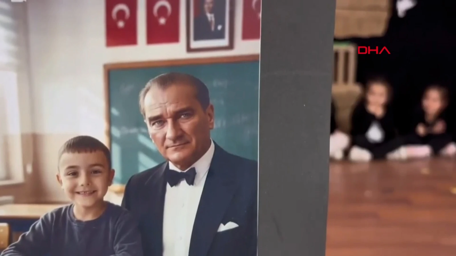 Okul öncesi öğrencilere yapay zekalı Atatürk sürprizi