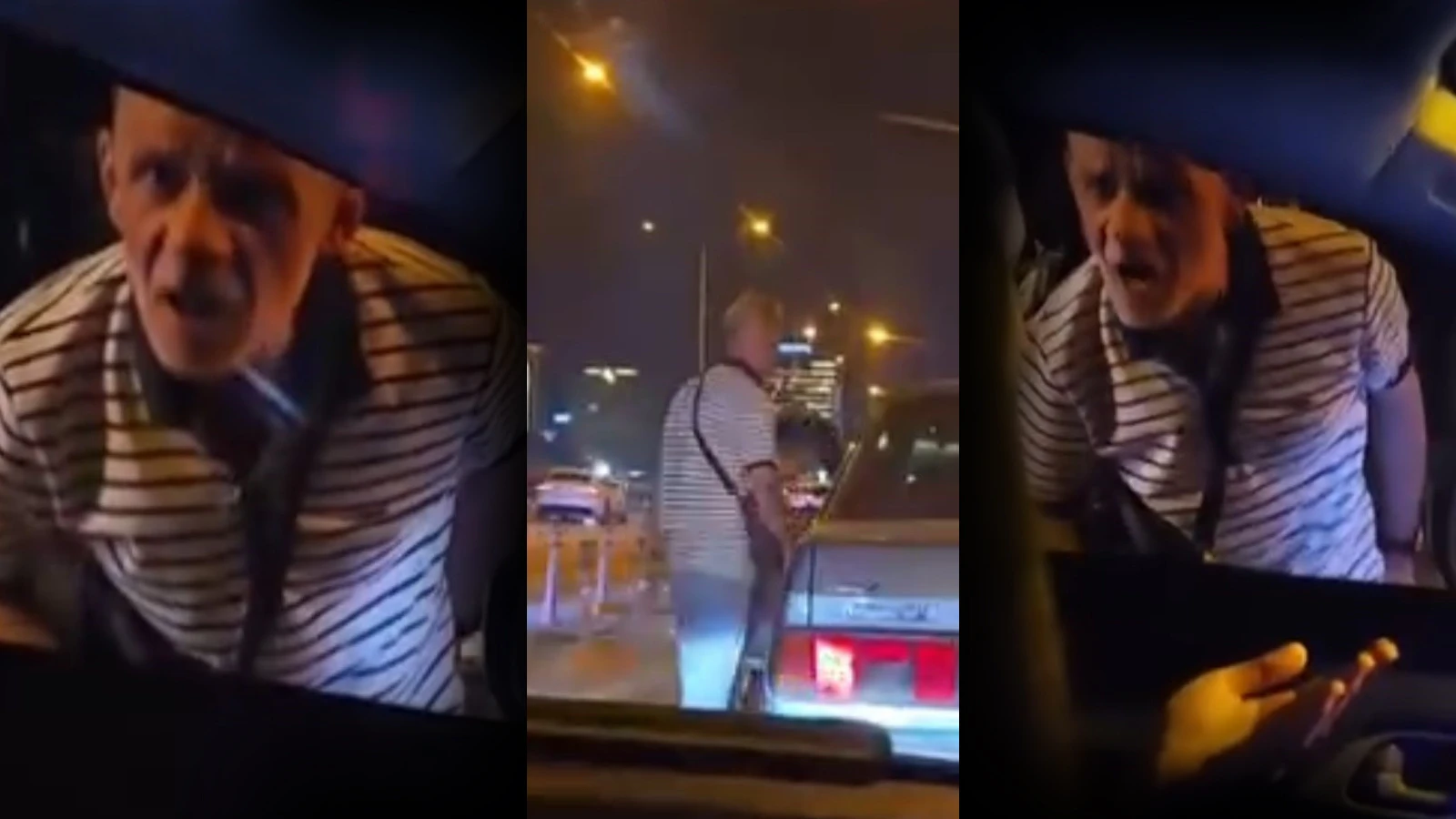 Trafik magandası sürücüye korku dolu anlar yaşattı
