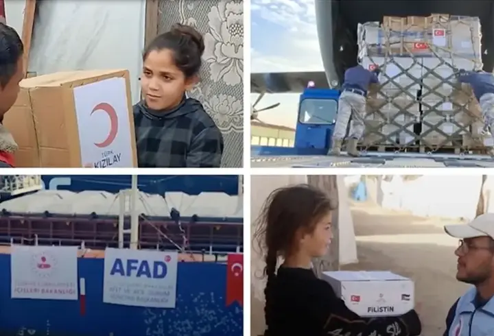 İletişim Başkanlığı duyurdu: Türkiye'den Gazze'ye yardım eli