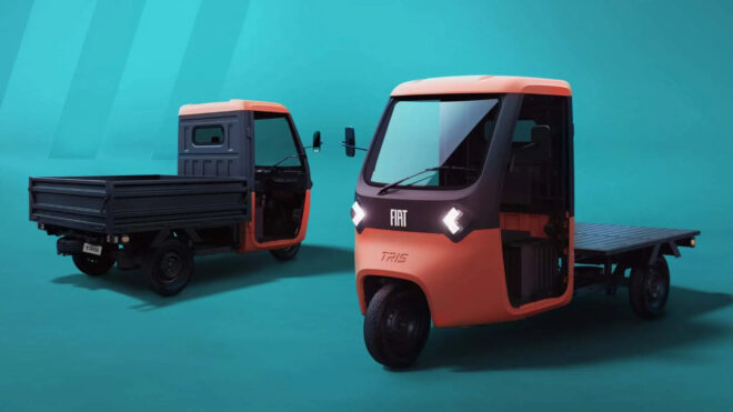 Üç tekerlekli elektrikli Fiat Tris görücüye çıkarıldı