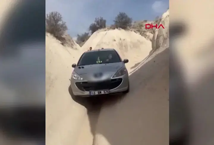 Navigasyon yoldan çıkardı, peribacalarına sıkıştı