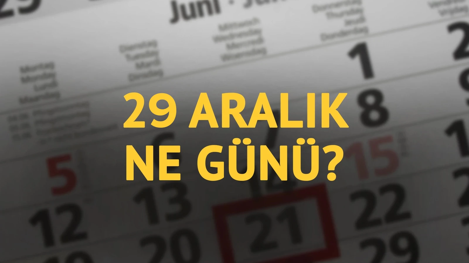 29 Aralık ne günü? 29 Aralık'ın anlam ve önemi ne?