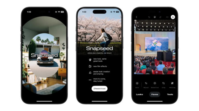 Google, iOS için Snapseed uygulamasına büyük bir güncelleme yayınladı
