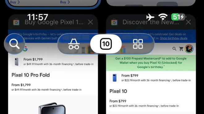 Chrome, Liquid Glass tasarım diline geçen ilk Google uygulaması oldu