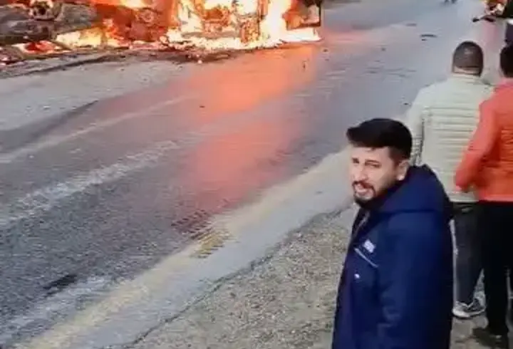Aydın'da kaza sonrası iki araç da alev aldı: 2 yaralı