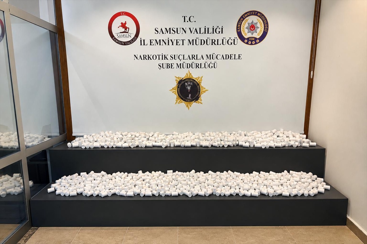 Samsun'da çatı katında 66 bin uyuşturucu hap ele geçirildi