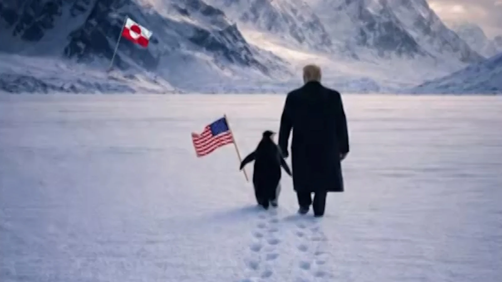 Beyaz Saray’dan penguen paylaşımı: Trump penguen ile Grönland'da