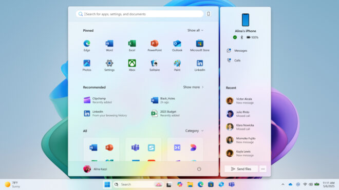 Yeni Surface bilgisayarlar tanıtan Microsoft, Windows 11 işletim sisteminin başlat menüsünü güncelliyor