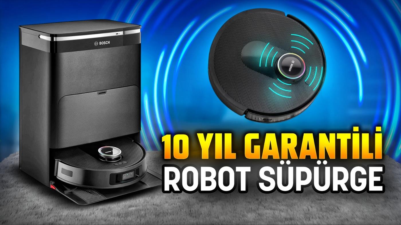 10 yıl motor garantili Bosch Spotless Max Cam Robot Süpüge!