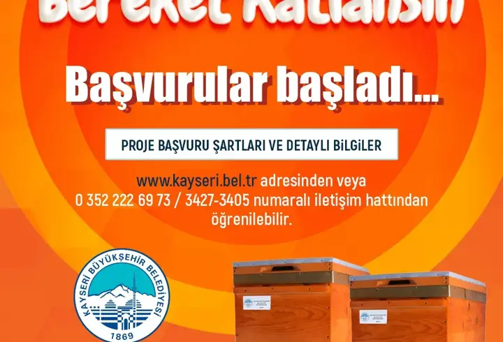 Kayseri’de ‘Arılar Çoğalsın, Bereket Katlansın’ projesine başvurular başladı