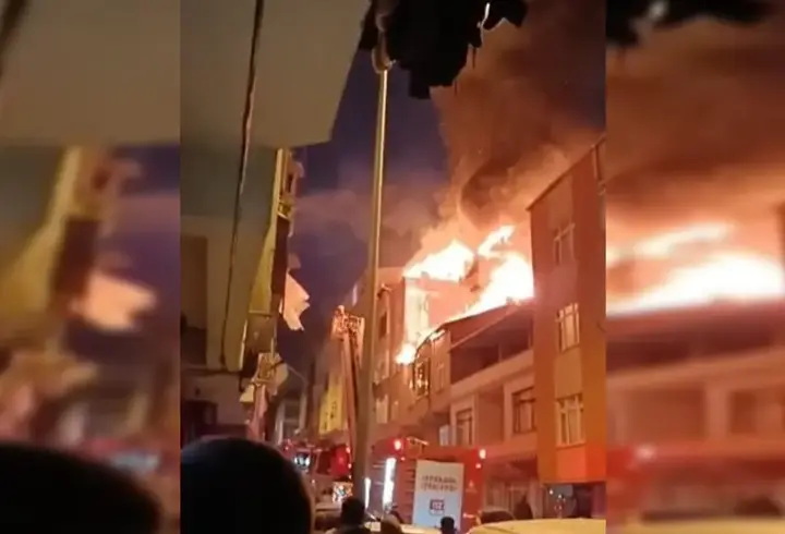 İstanbul'da korkutan yangın! Vatandaşlar soluğu sokakta aldı