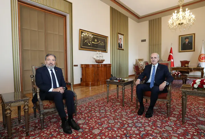 TBMM Başkanı Kurtulmuş, Diyanet İşleri Başkanı Arpaguş ile görüştü
