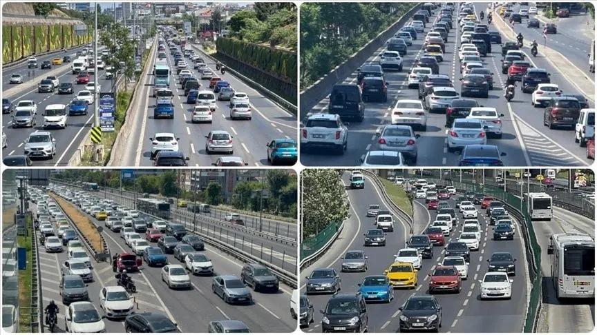 İstanbul'da bayramın ikinci gününde trafik yoğunluğu yaşanıyor