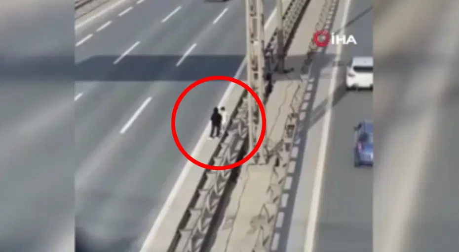 TEM Otoyolu'nda çocukların tehlikeli yolculuğu