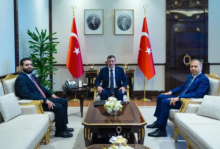 Cevdet Yılmaz, Suriye İçişleri Bakanı Hattab'ı kabul etti
