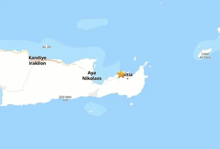 Girit Adası'nda 5.9 büyüklüğünde deprem