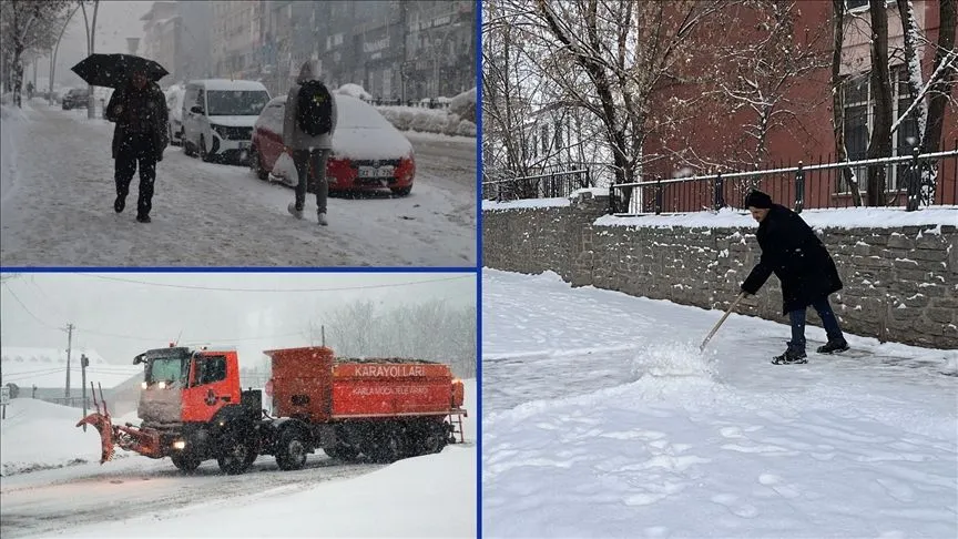 Bazı illerde kar etkili oluyor 