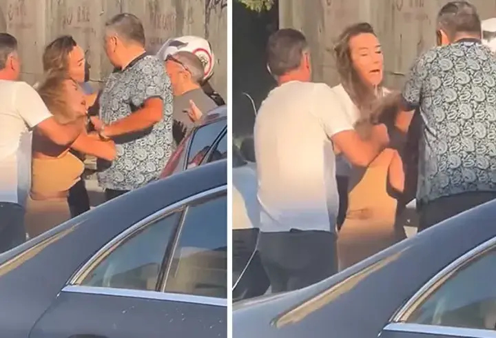 Yol verme kavgası! Kadın sürücüler saç saça baş başa birbirine girdi!