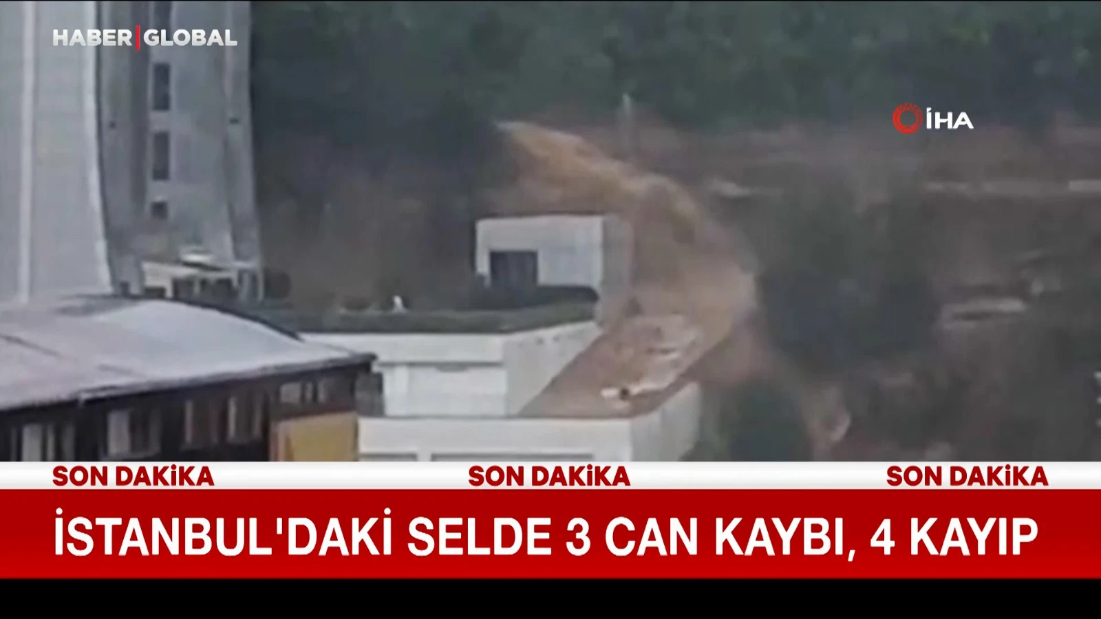 Sarıyer'de Sel Felaketi Kamerada: Dağdan Gelen Su Evin Çatısından Aktı