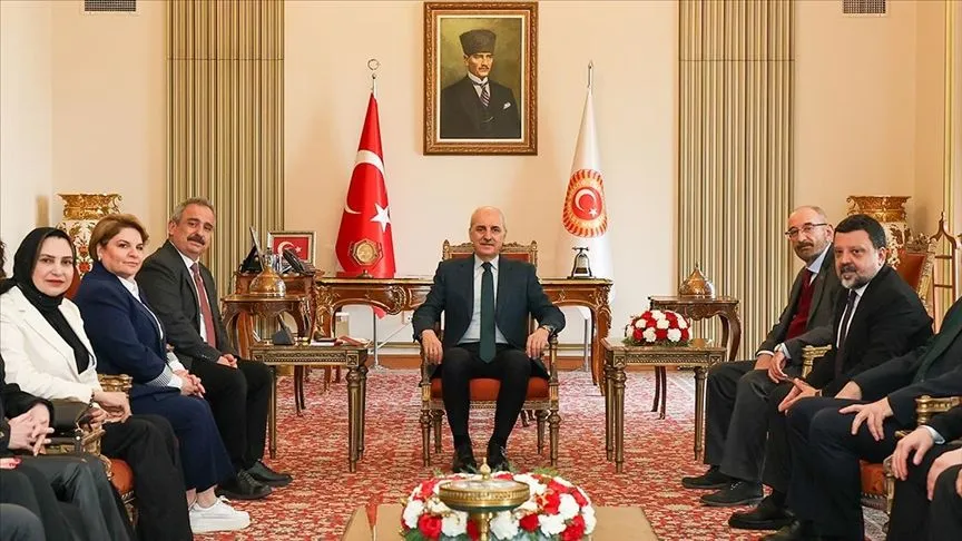 TBMM Başkanı Kurtulmuş, Türkiye Basın Federasyonu heyetini kabul etti 