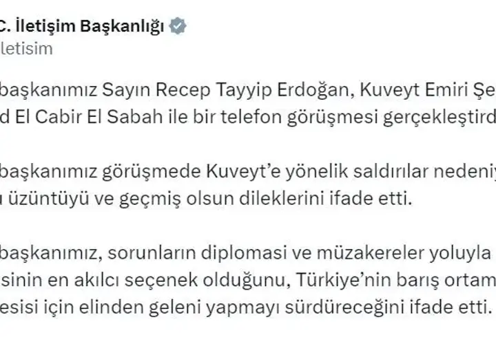 Cumhurbaşkanı Erdoğan, Kuveyt Emiri El Sabah ile görüştü