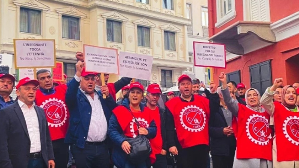 Özel İtalyan Lisesi'nin Türk öğretmenleri kazan kaldırdı