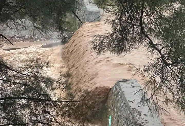 Aydın’da dere taştı; 9 ev tedbir amaçlı tahliye edildi