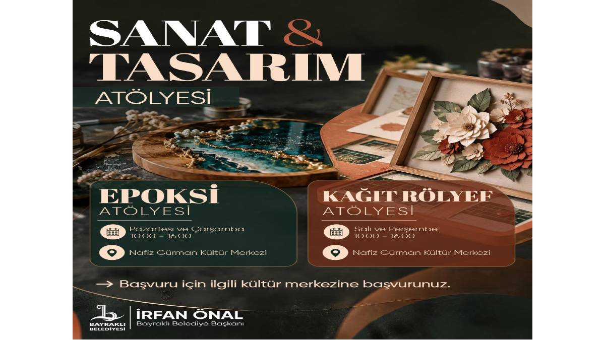 Bayraklı’da Sanatseverler İçin Yeni Atölyeler Başlıyor