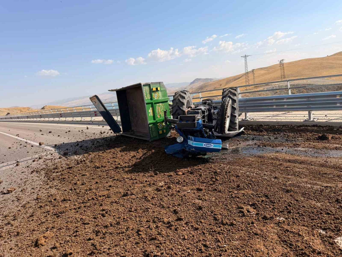 Pertek'te Traktör Devrildi: Sürücü Yaralandı
