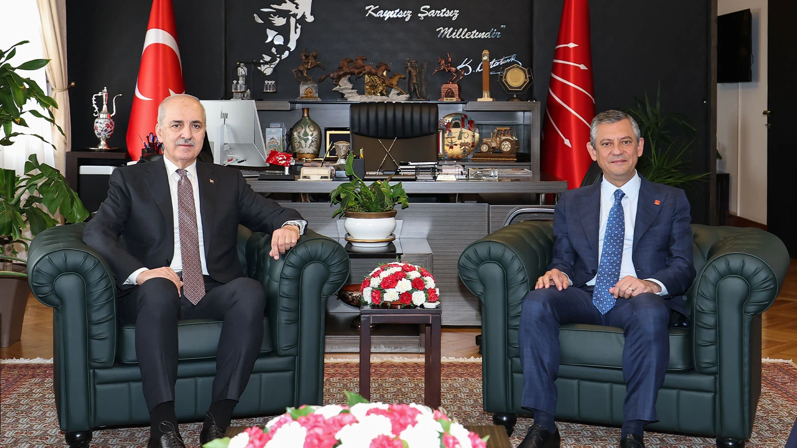TBMM Başkanı Kurtulmuş ile CHP lideri Özel görüştü! Gündem terörsüz Türkiye