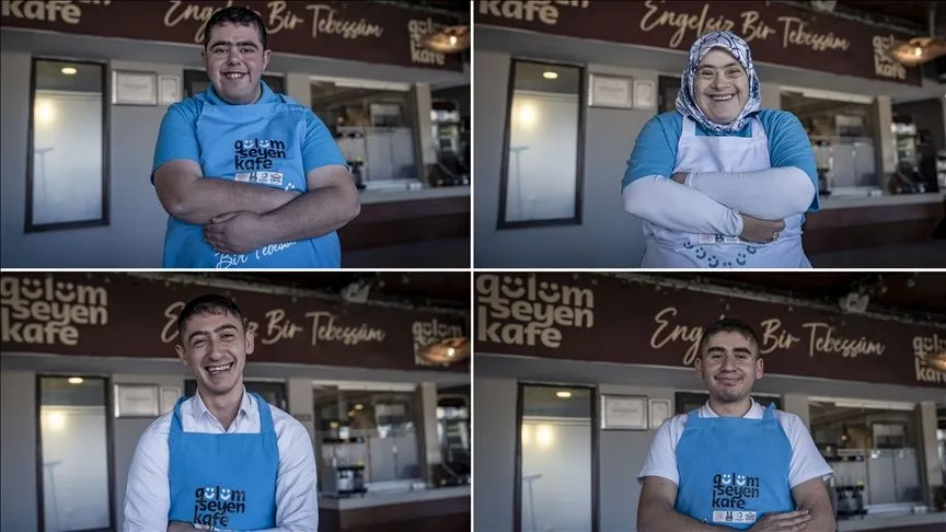 Bu kafeyi "gülümseyen özel yüzler" ayakta tutuyor