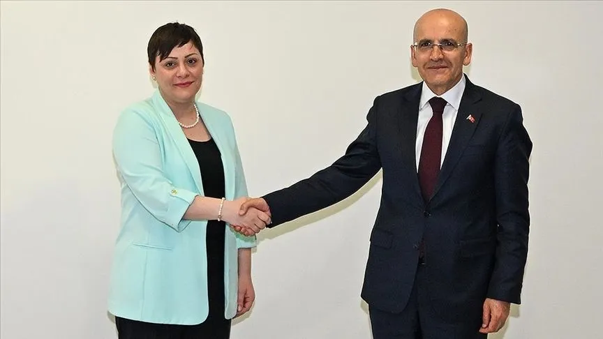 Bakan Şimşek, Kuzey Makedonya Maliye Bakanı Koçovska ile görüştü