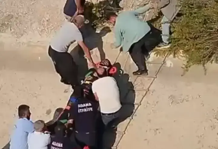 Motosiklet sulama kanalına düştü: 2 yaralı