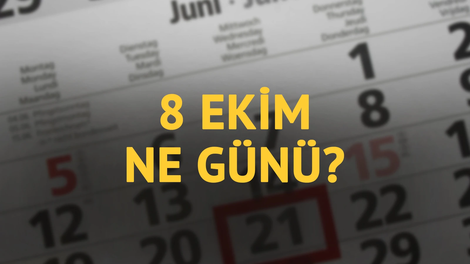 8 Ekim ne günü? 8 Ekim'in anlam ve önemi ne?