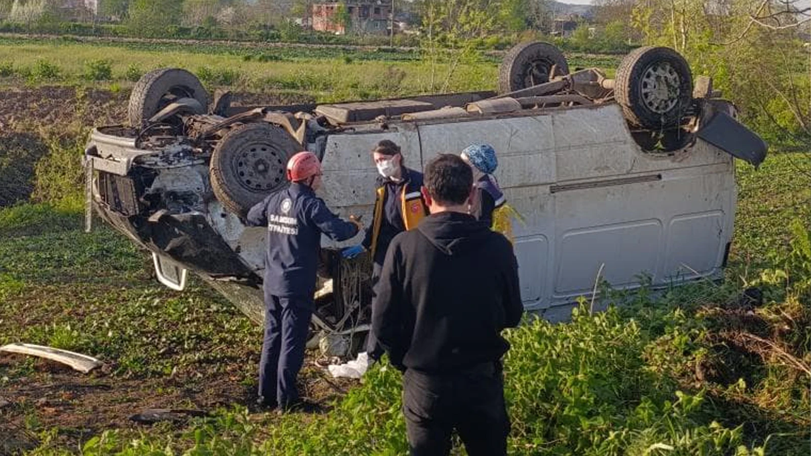 Samsun'da feci kaza! Minibüs devrildi: Ölü ve yaralılar var