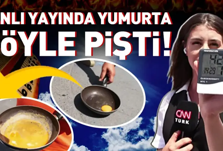 İSTANBUL YANIYOR... Sıcaklık rekor seviyede! Canlı yayında yumurta böyle pişti