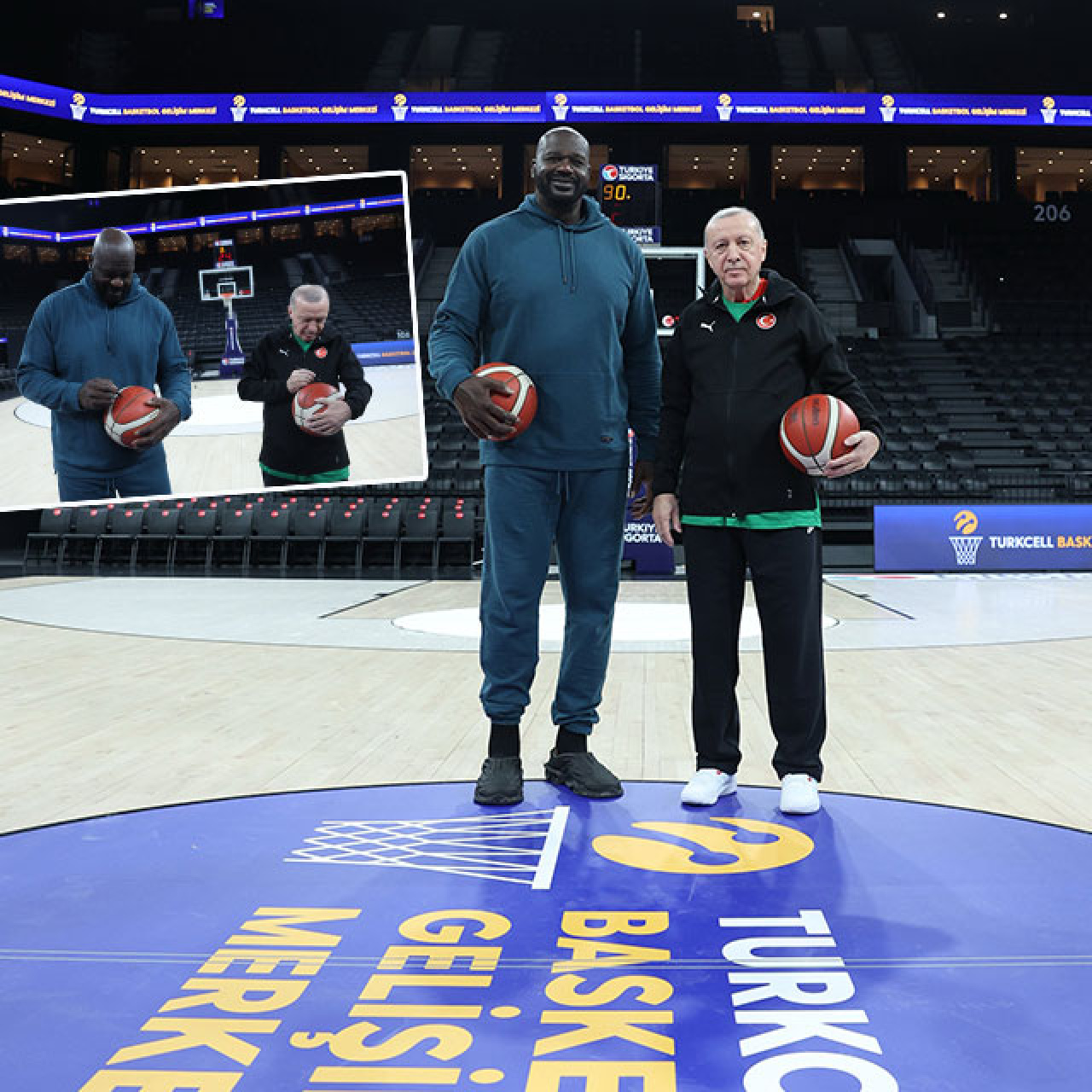Cumhurbaşkanı Erdoğan NBA efsanesi O'Neal ile bir araya geldi