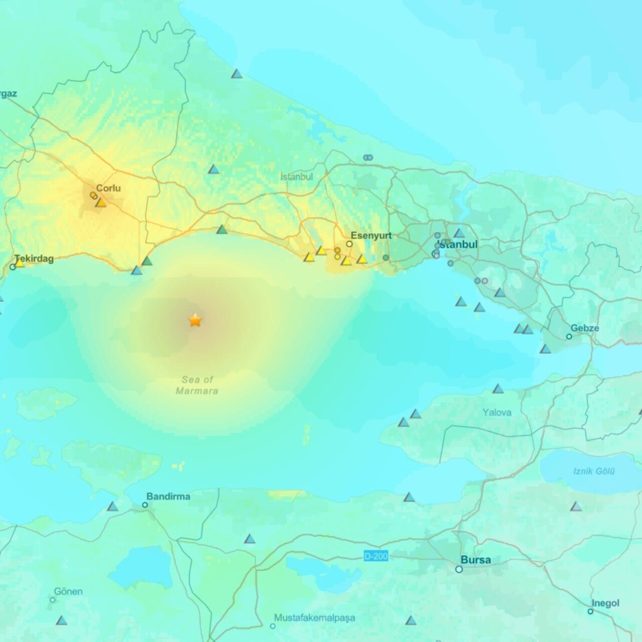 Silivri'deki 6.2 büyüklüğündeki deprem hangi ilçede kaç şiddetinde hissedildi
