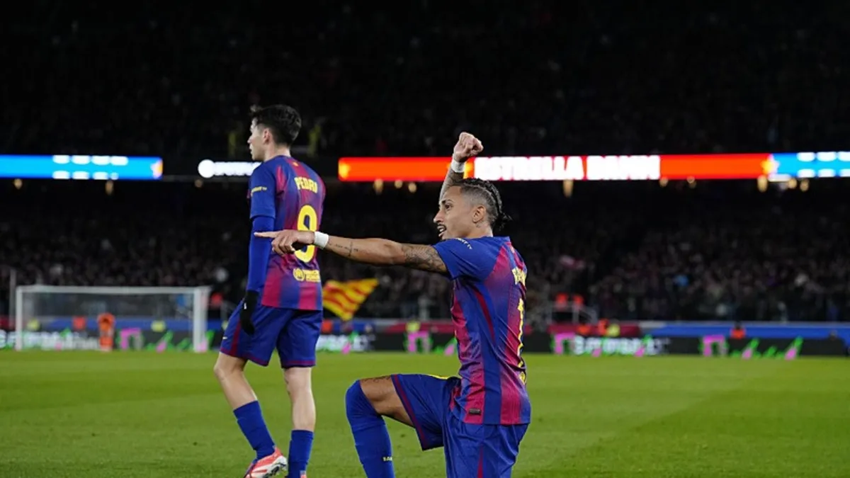 Raphinha Barcelona'ya 3 puanı getirdi! İşte maçın özeti