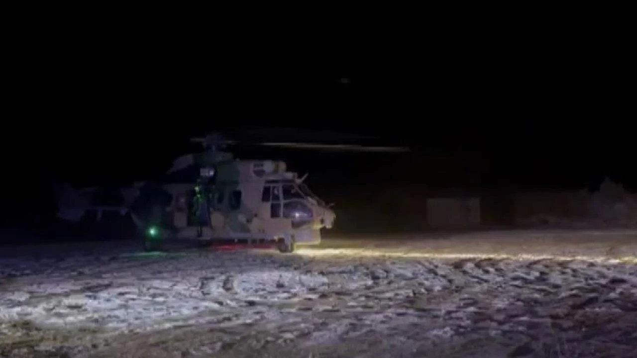 Hasan Dağı’nda mahsur kalan öğrenciler helikopterle kurtarıldı