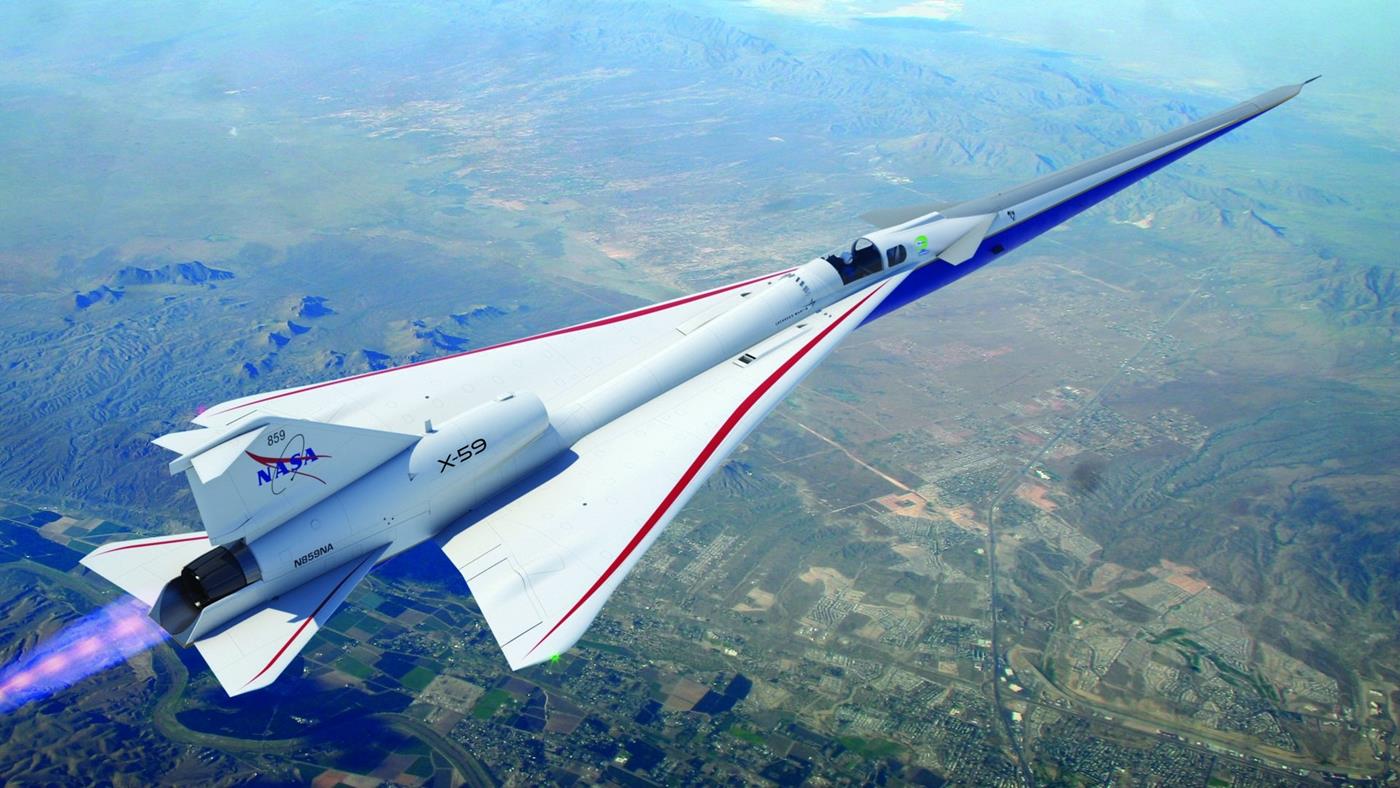 NASA’nın sessiz süpersonik uçağı X-59, ilk uçuşunu gerçekleştirdi