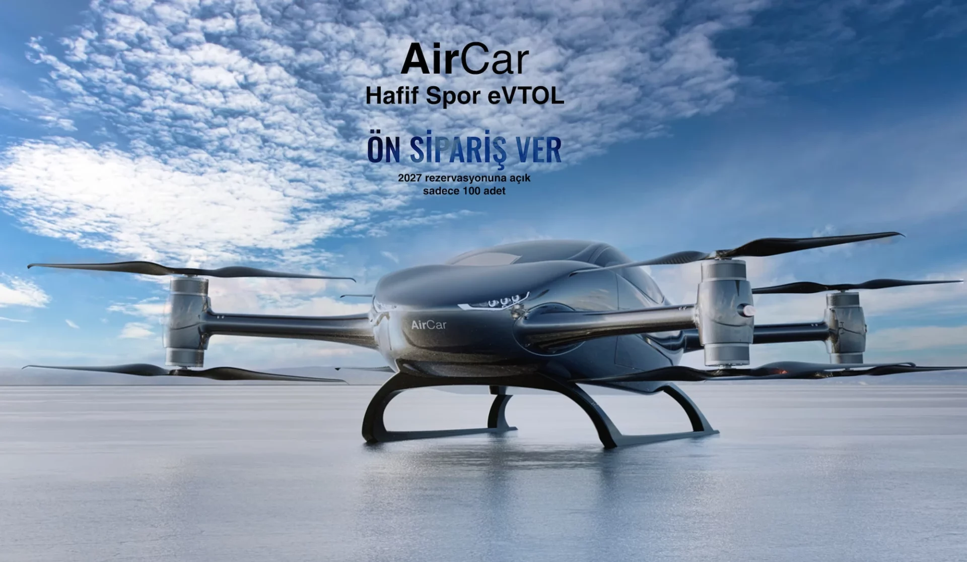 Hayaldi gerçek oldu! AirCar ön siparişe açıldı!