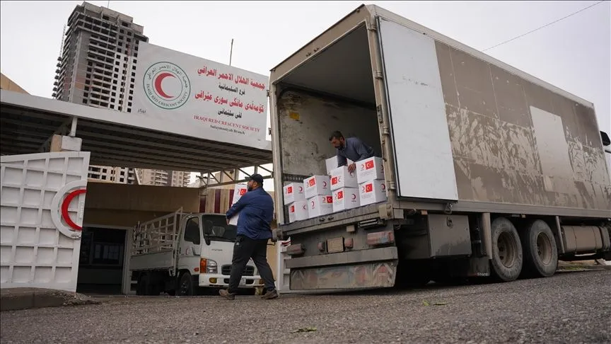 Türk Kızılay, Irak’ın Süleymaniye kentinde selzedelere yardım ulaştırdı