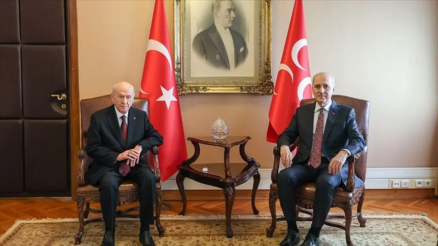 TBMM Başkanı Kurtulmuş, MHP Genel Başkanı Bahçeli'yi ziyaret etti