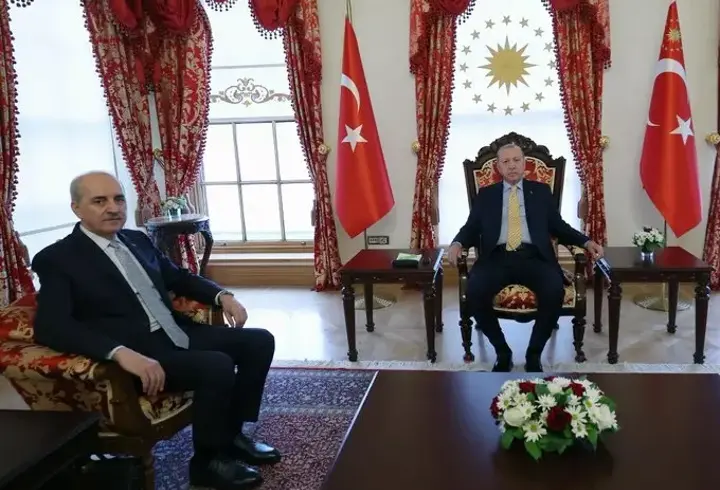 Cumhurbaşkanı Erdoğan, TBMM Başkanı Kurtulmuş'u kabul etti