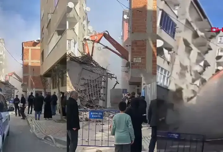 Son Dakika Haberi: Esenler'de kontrollü yıkım sırasında bina çöktü