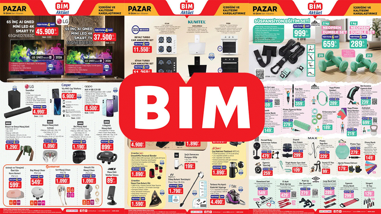 Bugün Satışta! Bim Çay Makinesi, Kahve Makinesi, Blender Set, TV, Buharlı Ütü… (Bim 18-24 Ekim)